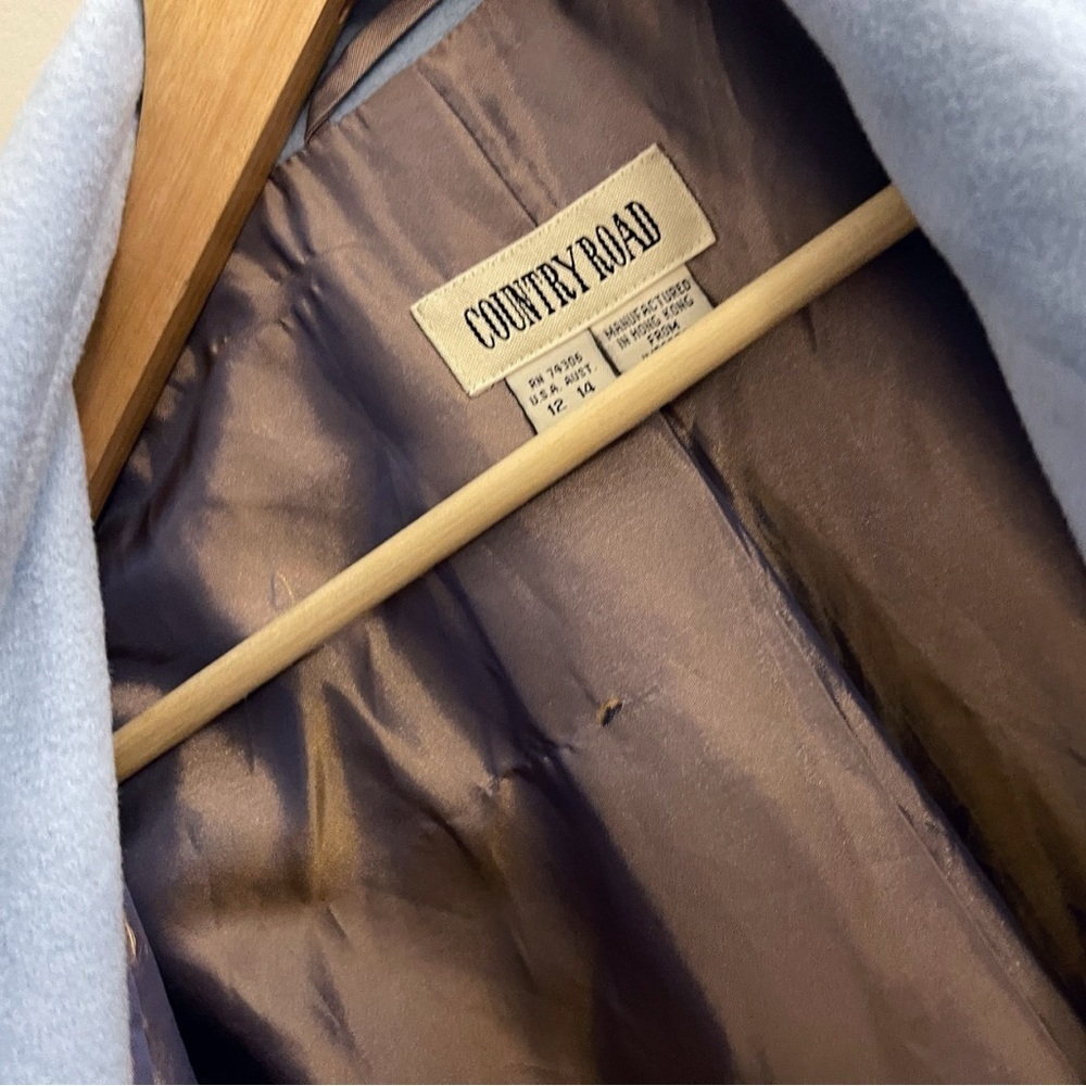 Country Road wool angora trench coat preppy chic classic minimalist fall winter - Picture 6 of 16